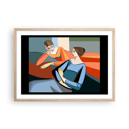 Plakát v rámu světlý dub - Chvíle svěření - 70x50 cm