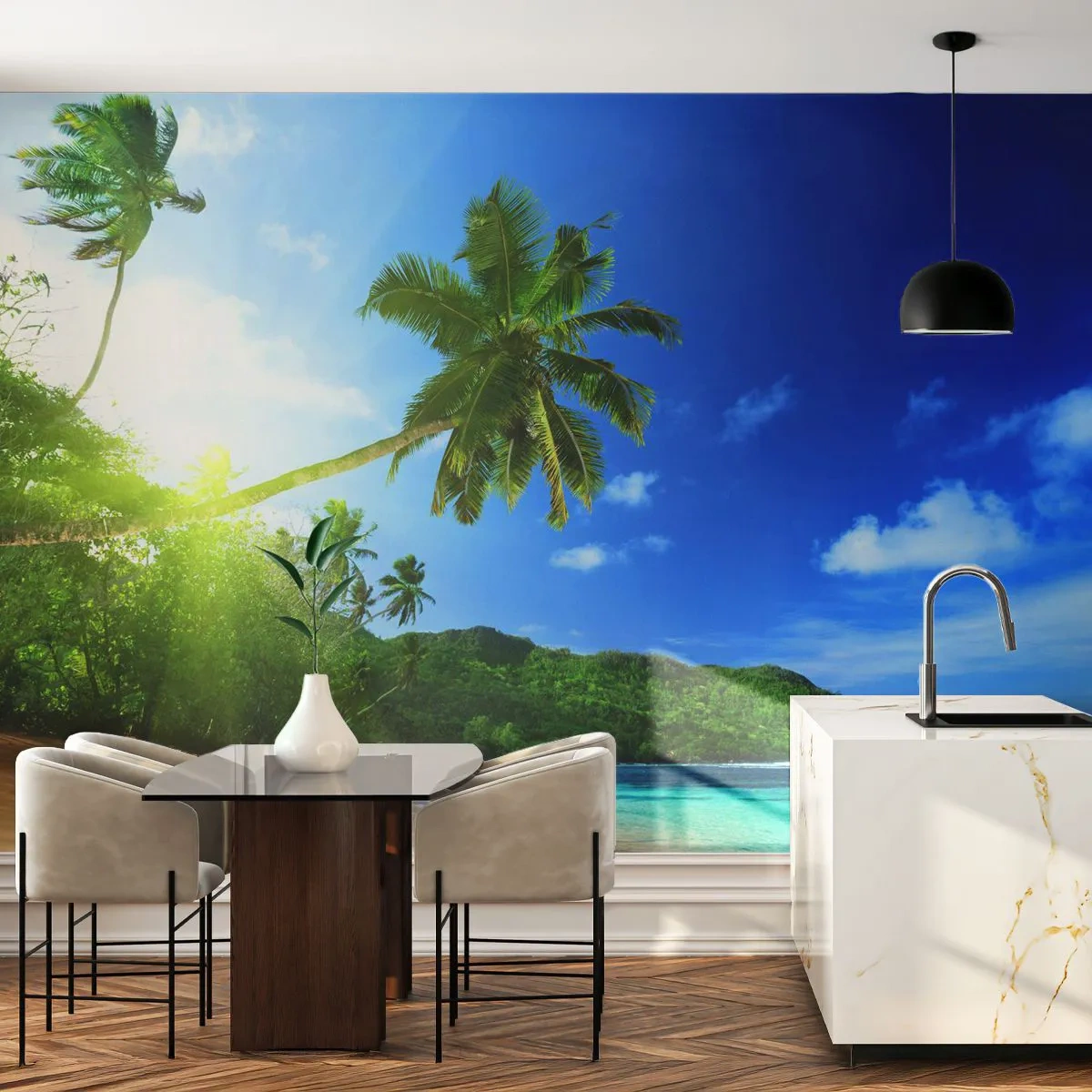 Fototapeta Premium Sand - Jemný dotek tropů - Krajina, Oceán, Pláž - 100x70 cm