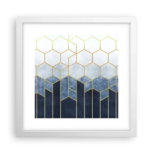 Plakát v bílém rámu - Kompozice v synkopickém rytmu - 30x30 cm