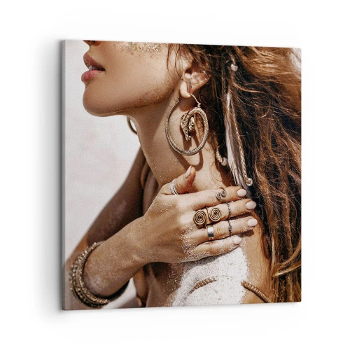 Obraz na plátně - Královna divoké pláže - 50x50 cm