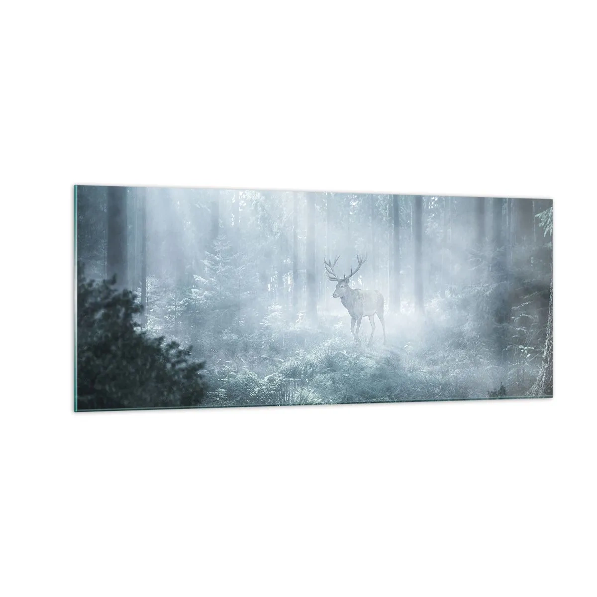 Obraz na skle - Ranní obchůzka sídliště - 100x40 cm