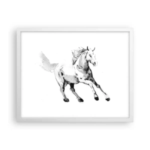 Plakát v bílém rámu - Nezkrocená duše - 50x40 cm