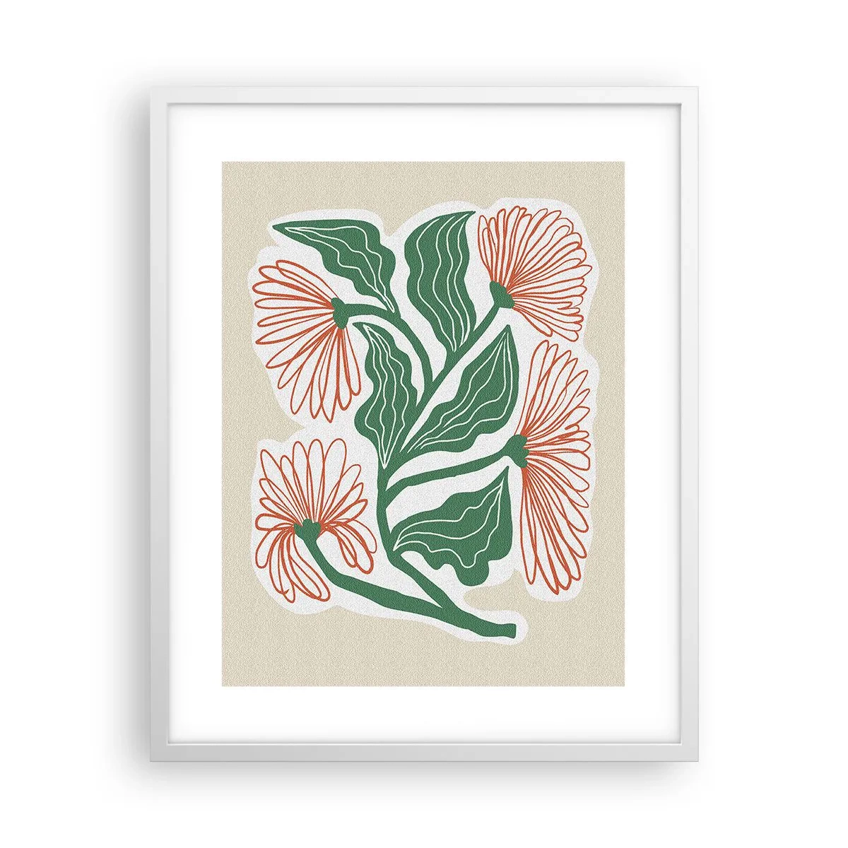 Plakát v bílém rámu - Lidové i moderní - 40x50 cm