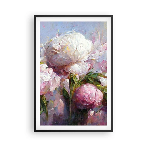 Plakát v černém rámu - Kytice překypující životem - 61x91 cm