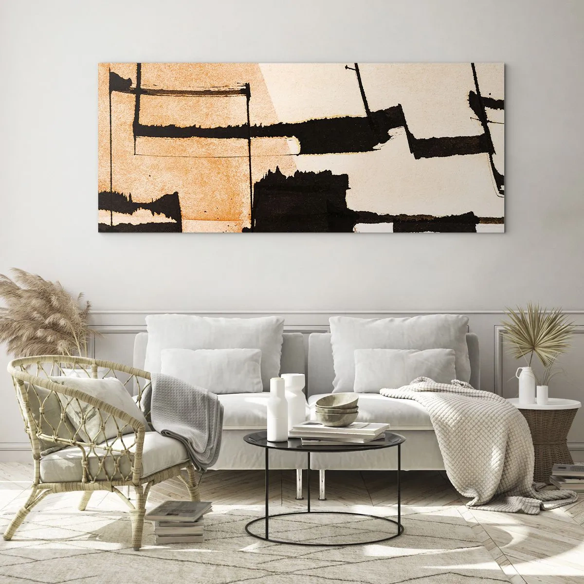 Obraz na skle - Avšak pořádek - 90x30 cm