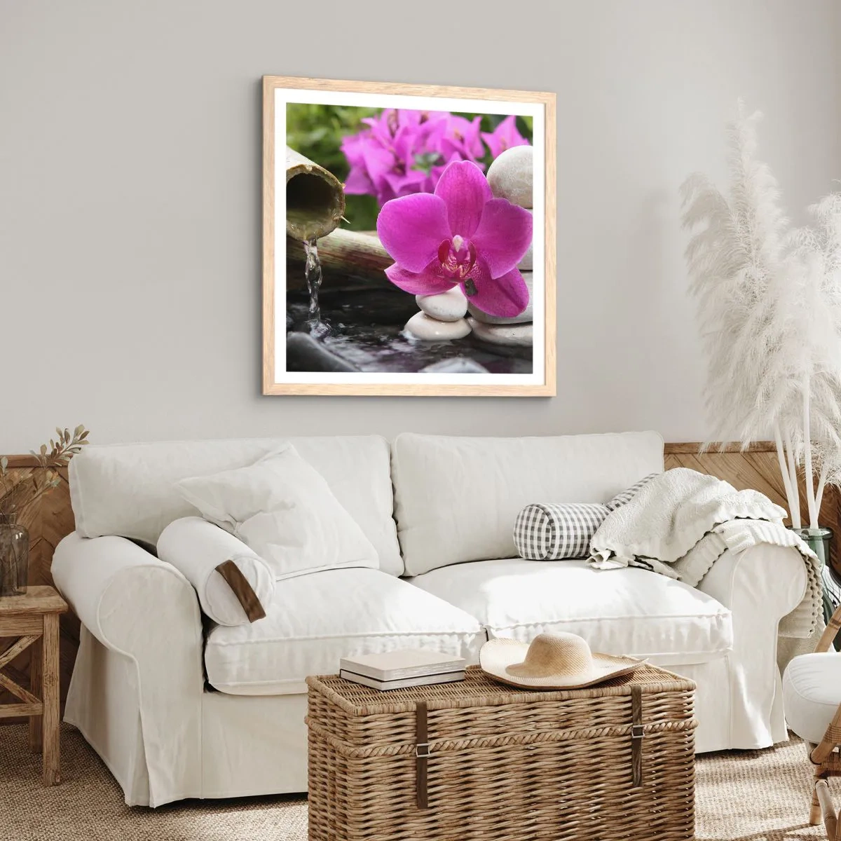 Plakát v rámu světlý dub - Už odpočíváš - 60x60 cm