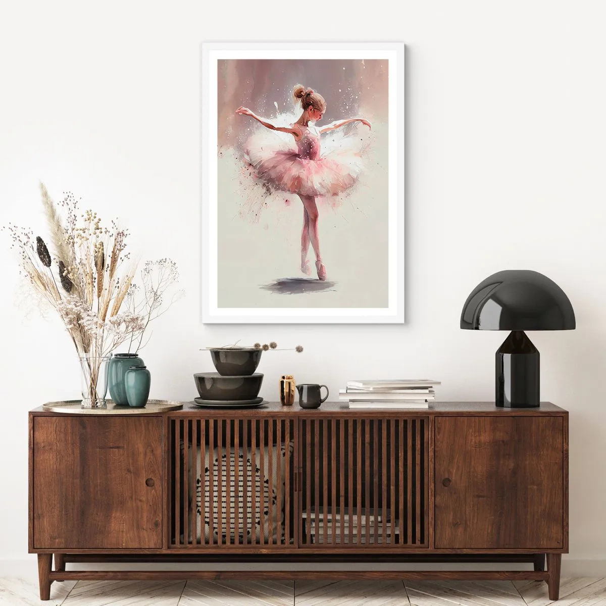 Plakát v bílém rámu - Jako mladý pták - 61x91 cm