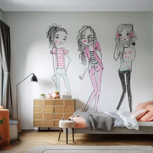 Fototapeta Premium Canvas - Bude, bude zábava - Mládí, Dívka, Teenager - 450x315 cm