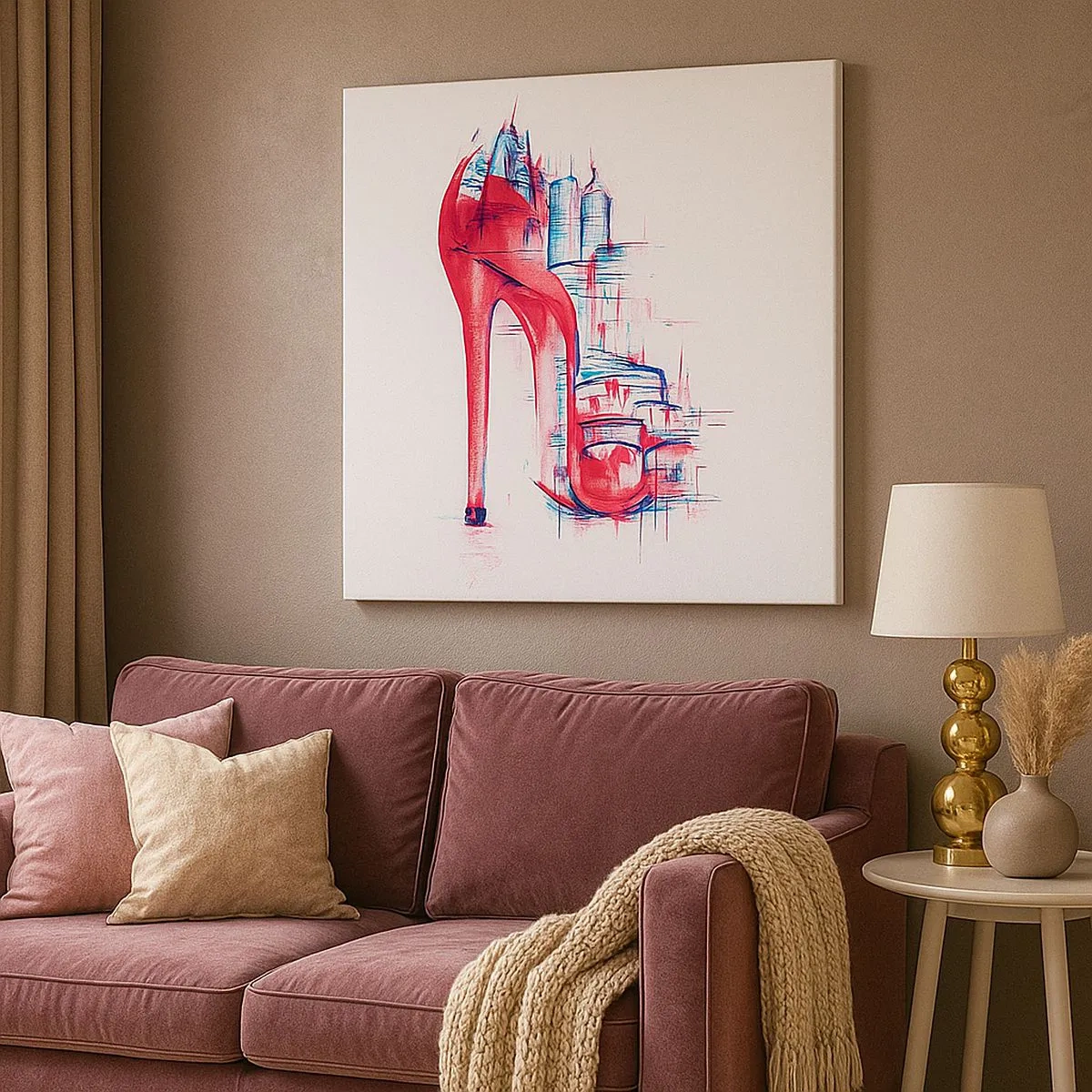 Obraz na plátně - Velkoměstská elegánka - 30x30 cm