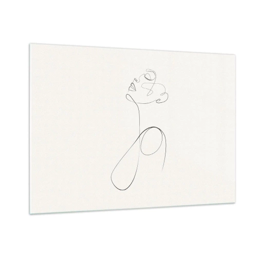 Obraz na skle - Zamotaná ve snech - 100x70 cm