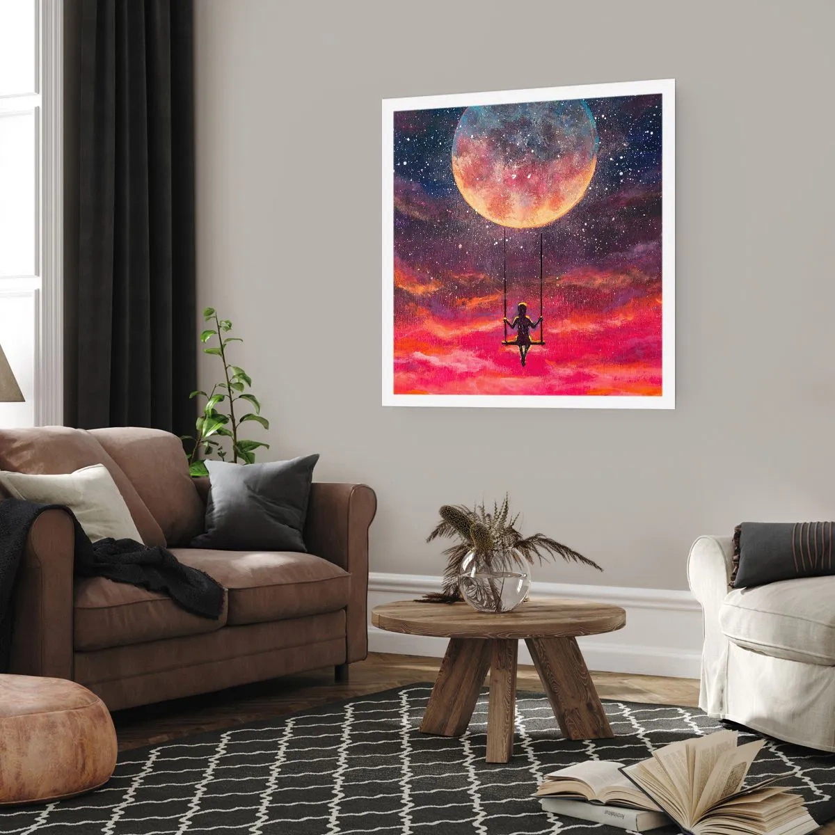 Plakát - Stavět si vzdušné zámky - 60x60 cm