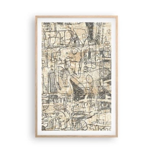 Plakát v rámu světlý dub - Čeká na rozluštění - 61x91 cm