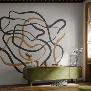 Fototapeta Standard Eco - Všechno se pokroutilo - Boho, Abstrakce, Čáry - 300x210 cm