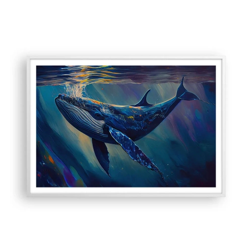 Plakát v bílém rámu - Vítej v mém světě - 100x70 cm