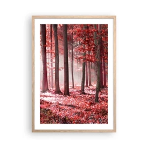 Plakát v rámu světlý dub - Červená je stejně krásná - 50x70 cm