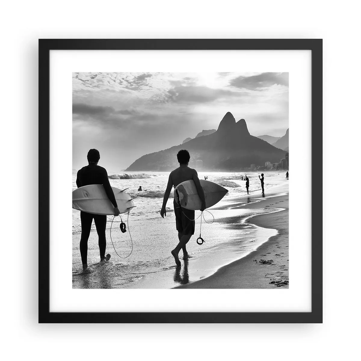 Plakát v černém rámu - Samba na jednu vlnu - 40x40 cm