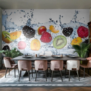 Fototapeta Premium Sand - Bavte se s námi - Ovoce, Abstrakce, 3D - 350x256 cm