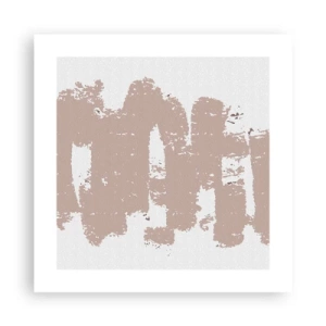 Plakát - Abstrakce v jemné růžové - 40x40 cm