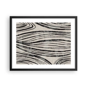 Plakát v černém rámu - Močál s liniemi - 50x40 cm