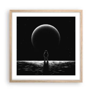 Plakát v rámu světlý dub - Tváři v tvář - 50x50 cm