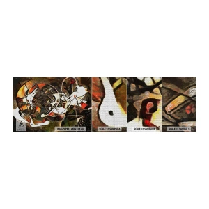 Vzor Fototapety Samolepicí Deluxe Sticker - Slyšíš pohyb? - Abstrakce, Kubismus, Kus - 100x30 cm