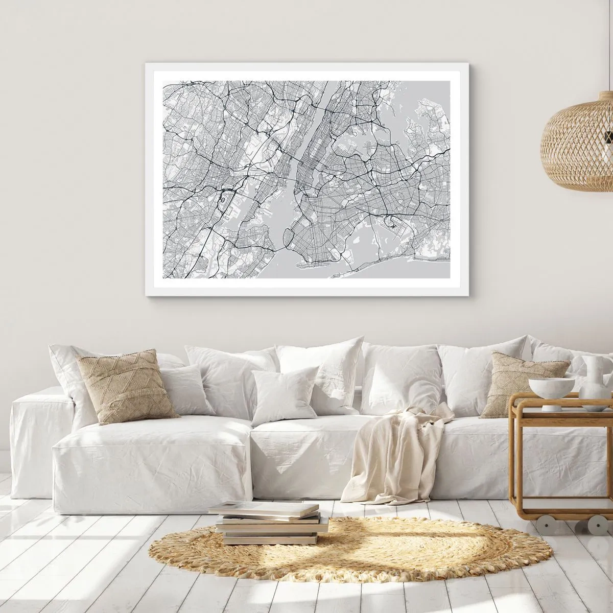 Plakát v bílém rámu - Anatomie metropole - 91x61 cm