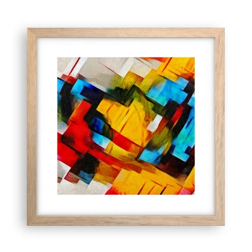 Plakát v rámu světlý dub - Vícebarevné vrstvy - 30x30 cm