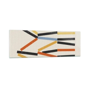 Obraz na skle - Kompozice na úrovni - 90x30 cm