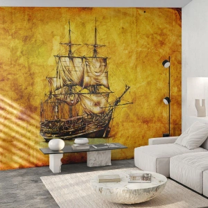 Fototapeta Premium Sand - Směr Tortuga! - Námořní, Námořní loď, Plachetnice - 350x256 cm