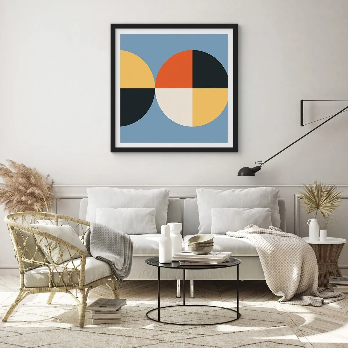 Plakát v černém rámu - Koukej a počítej - 60x60 cm