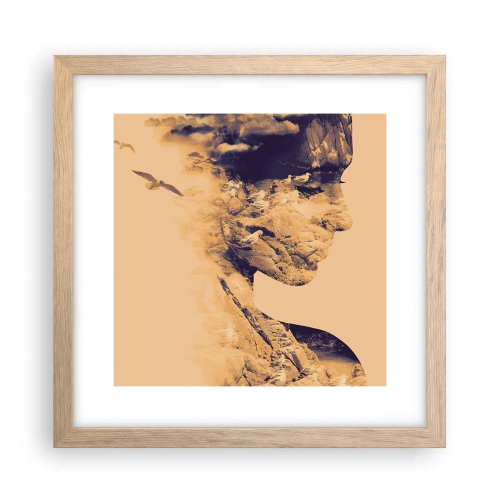 Plakát v rámu světlý dub - Krásná od přírody - 30x30 cm
