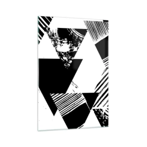 Obraz na skle - Déšť trojúhelníků - 70x100 cm