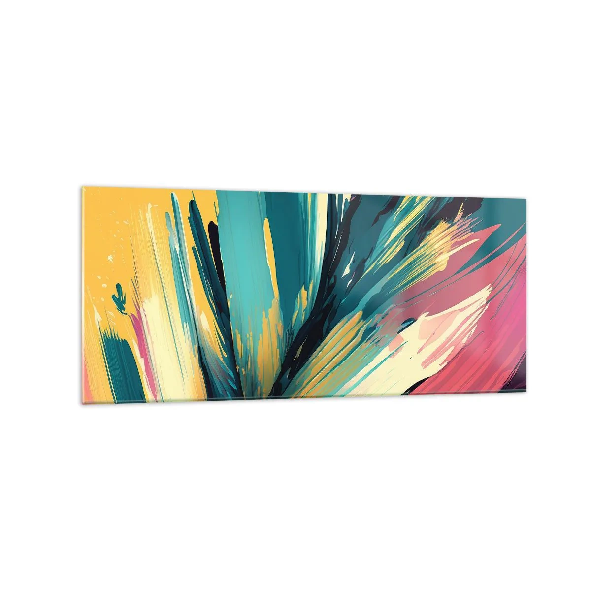 Obraz na skle - Kompozice – exploze radosti - 120x50 cm