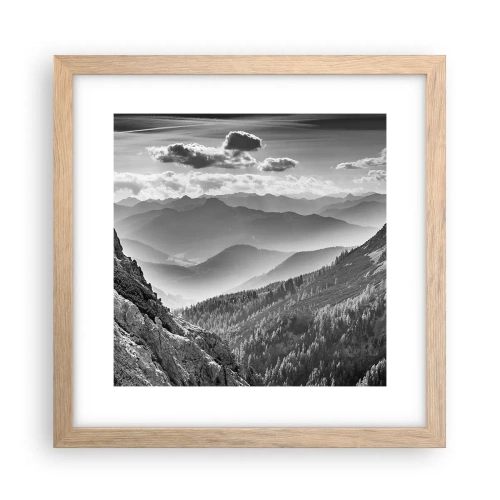 Plakát v rámu světlý dub - Až k obzoru - 30x30 cm