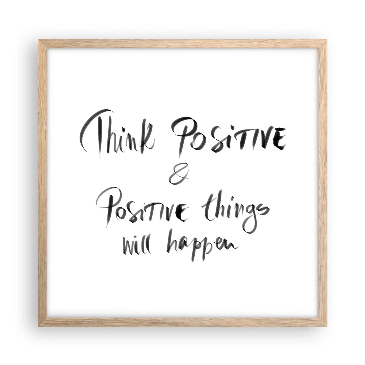 Plakát v rámu světlý dub - Jak žít? - 50x50 cm