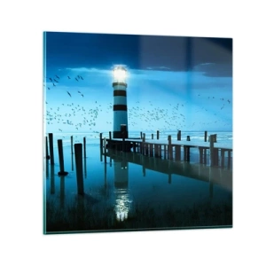 Obraz na skle - A nebojíš se tmy - 50x50 cm