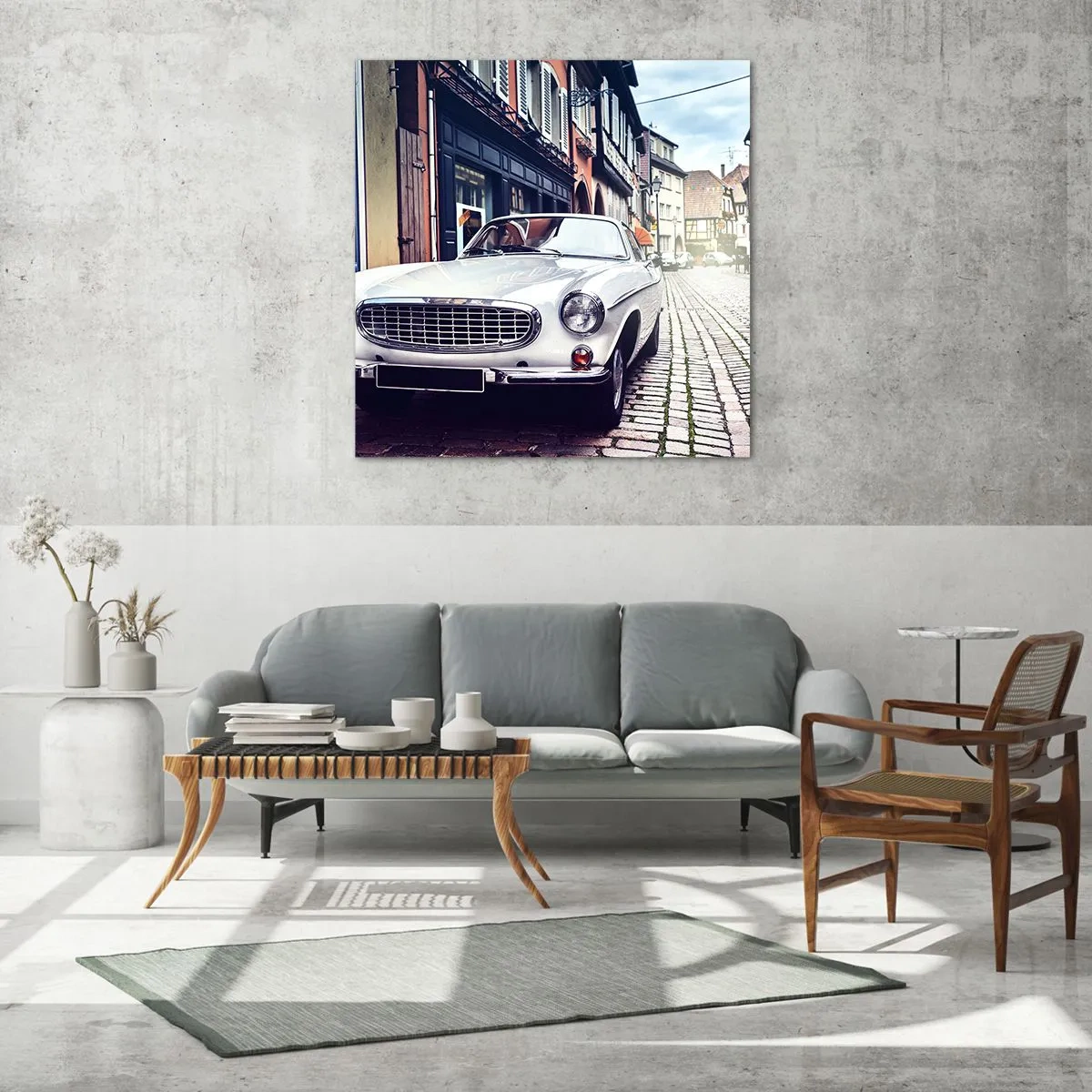 Obraz na skle - Minulost je dnes - 60x60 cm