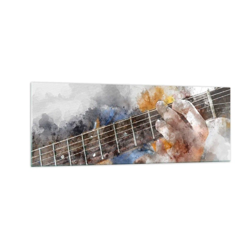 Obraz na skle - Poezie mezi strunami - 140x50 cm
