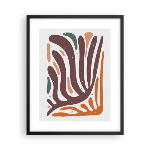 Plakát v černém rámu - Organická a radiální kompozice - 40x50 cm