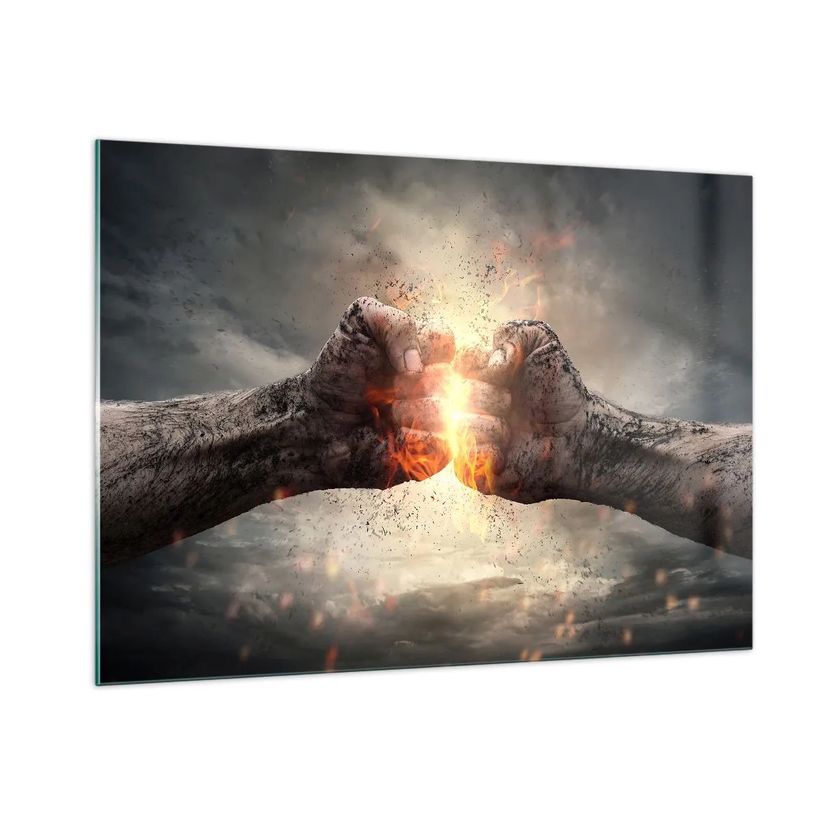 Obraz na skle - Jdi do války - 100x70 cm