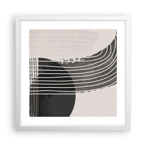 Plakát v bílém rámu - Tam a zpět - 40x40 cm