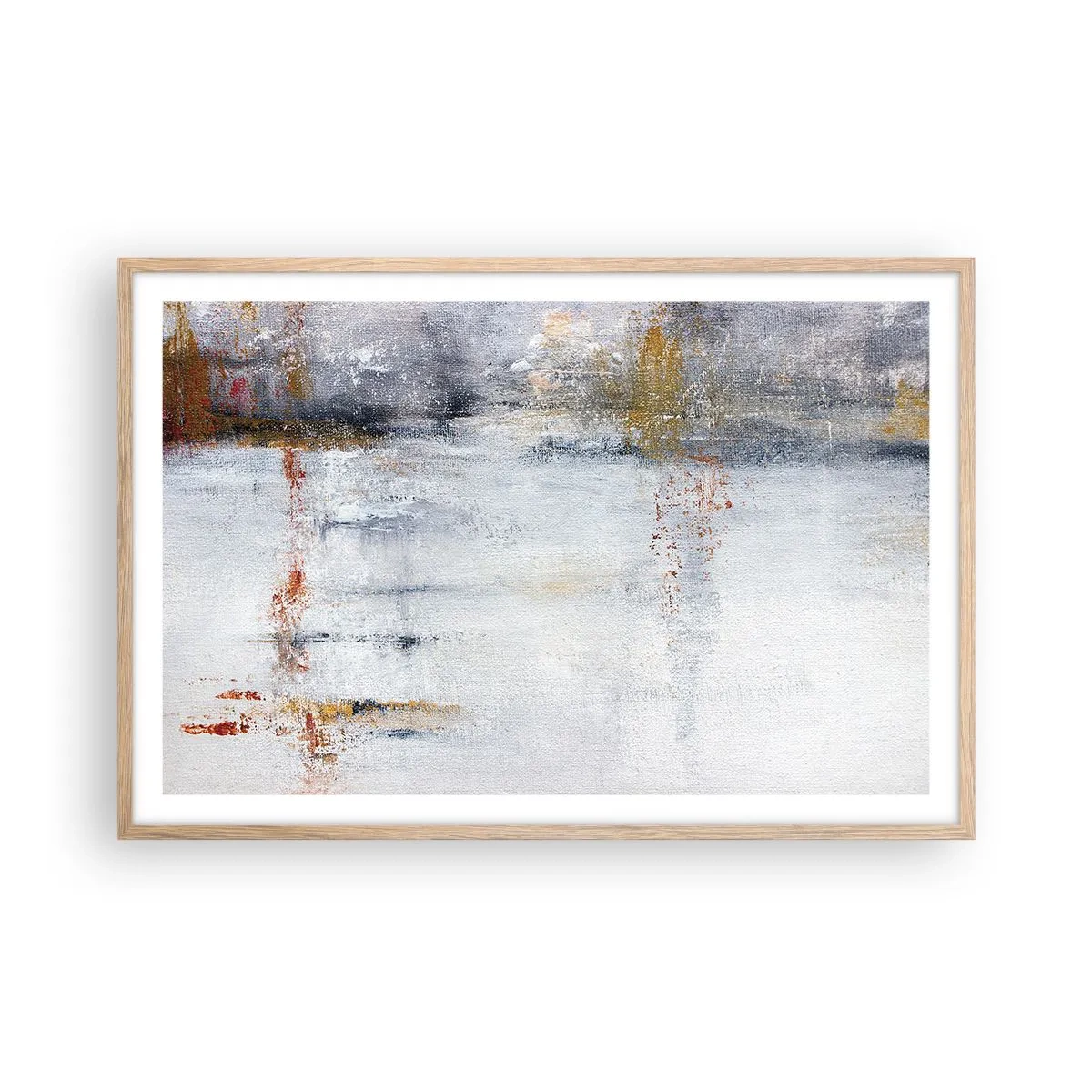 Plakát v rámu světlý dub - Za závojem vzduchu - 91x61 cm