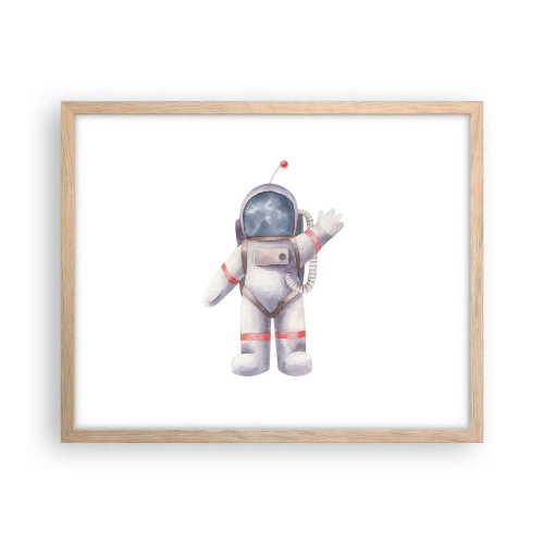 Plakát v rámu světlý dub - Tak zatím! - 50x40 cm