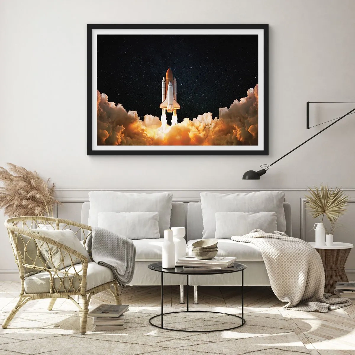 Plakát v černém rámu - Ad astra! - 100x70 cm