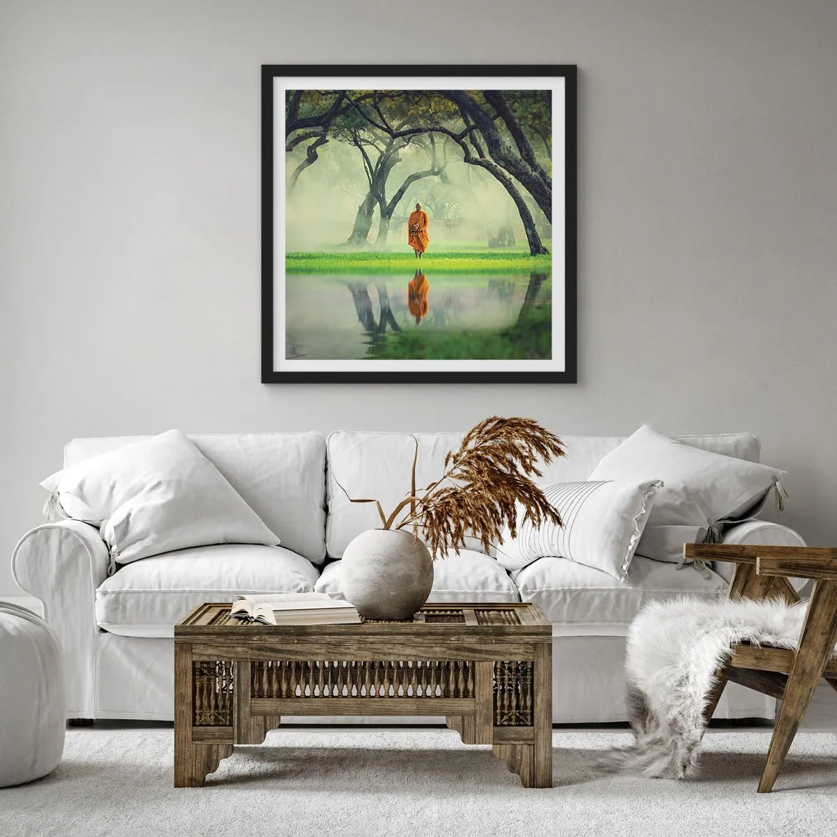 Plakát v černém rámu - Na cestě k osvícení - 60x60 cm