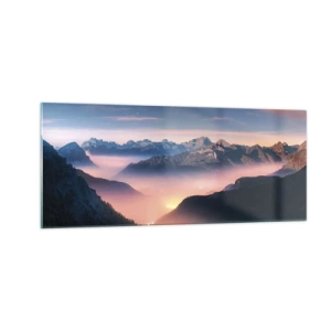 Obraz na skle - Světlo v údolích - 100x40 cm