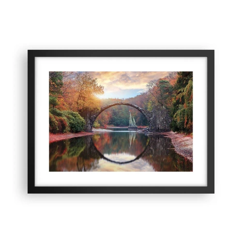 Plakát v černém rámu - Za zrcadlem - 40x30 cm