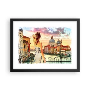 Plakát v černém rámu - Pokud dobrodružství, tak jenom v… - 40x30 cm