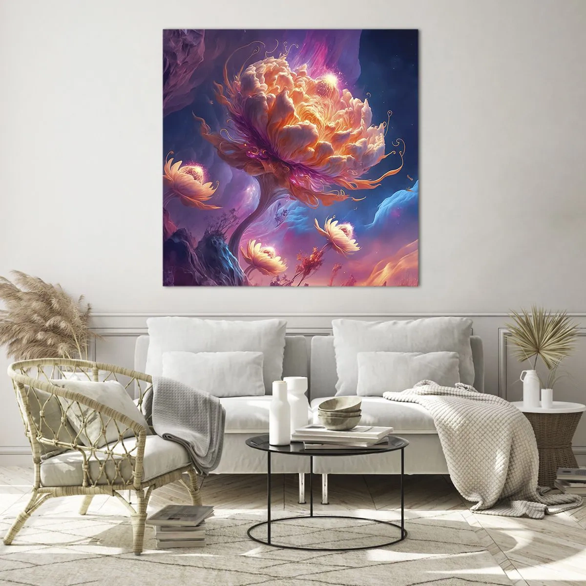 Obraz na skle - Jiný svět - 40x40 cm