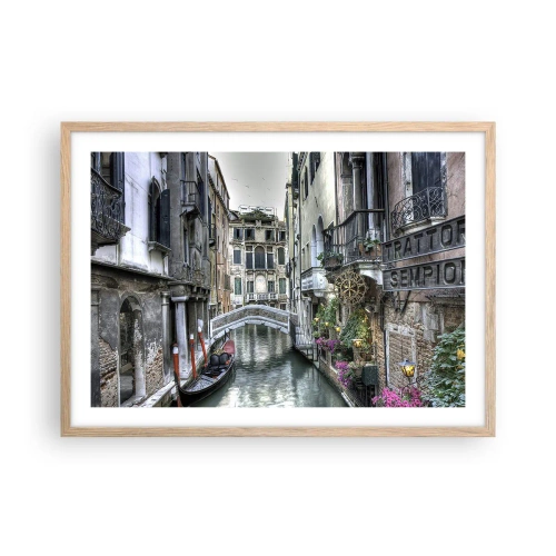 Plakát v rámu světlý dub - Od staletí v tichém zamyšlení - 70x50 cm